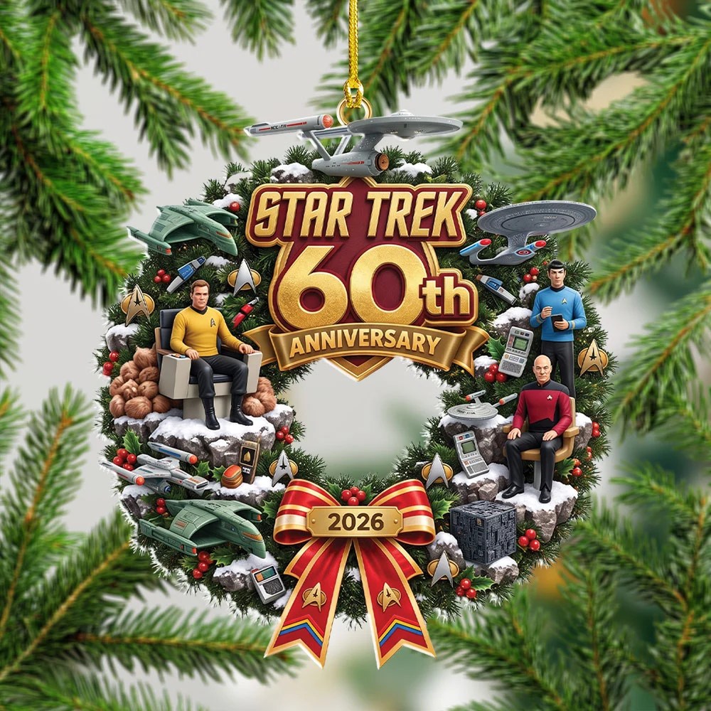 Star Trek 60th Anniversary Custom Shape 2-side Printed Acrylic Ornament – TMTHU9685