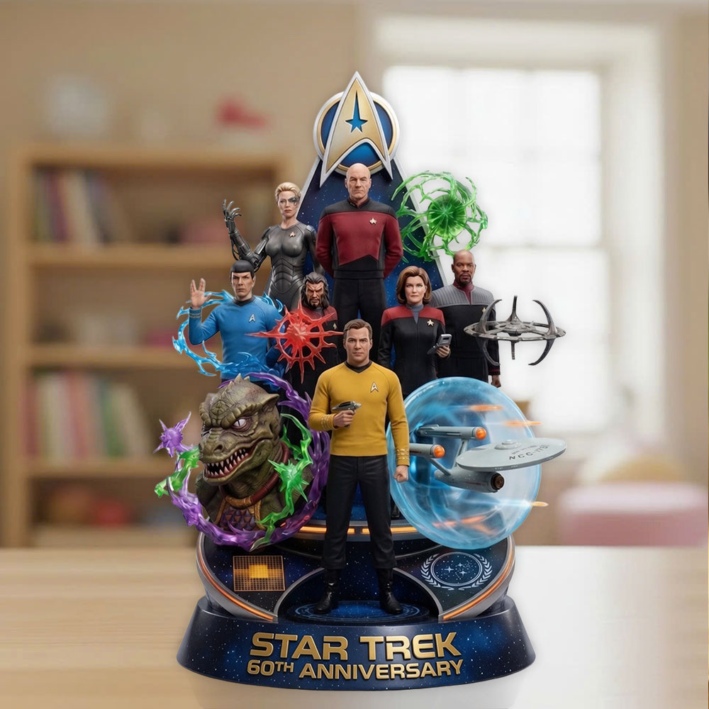 Star Trek 60th Anniversary 2026 Custom Shape Acrylic Plaque – TMTHU7691