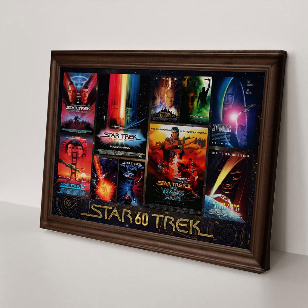 Star Trek 60th Anniversary 2026 Rectangle Canvas With Inner Frame – TMTHU5542