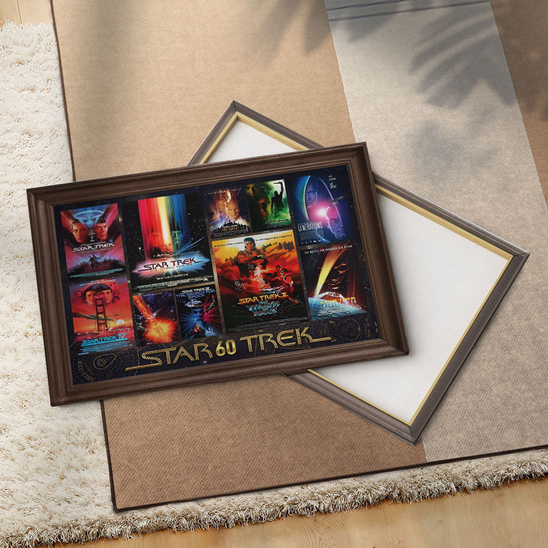 Star Trek 60th Anniversary 2026 Rectangle Canvas With Inner Frame – TMTHU5542