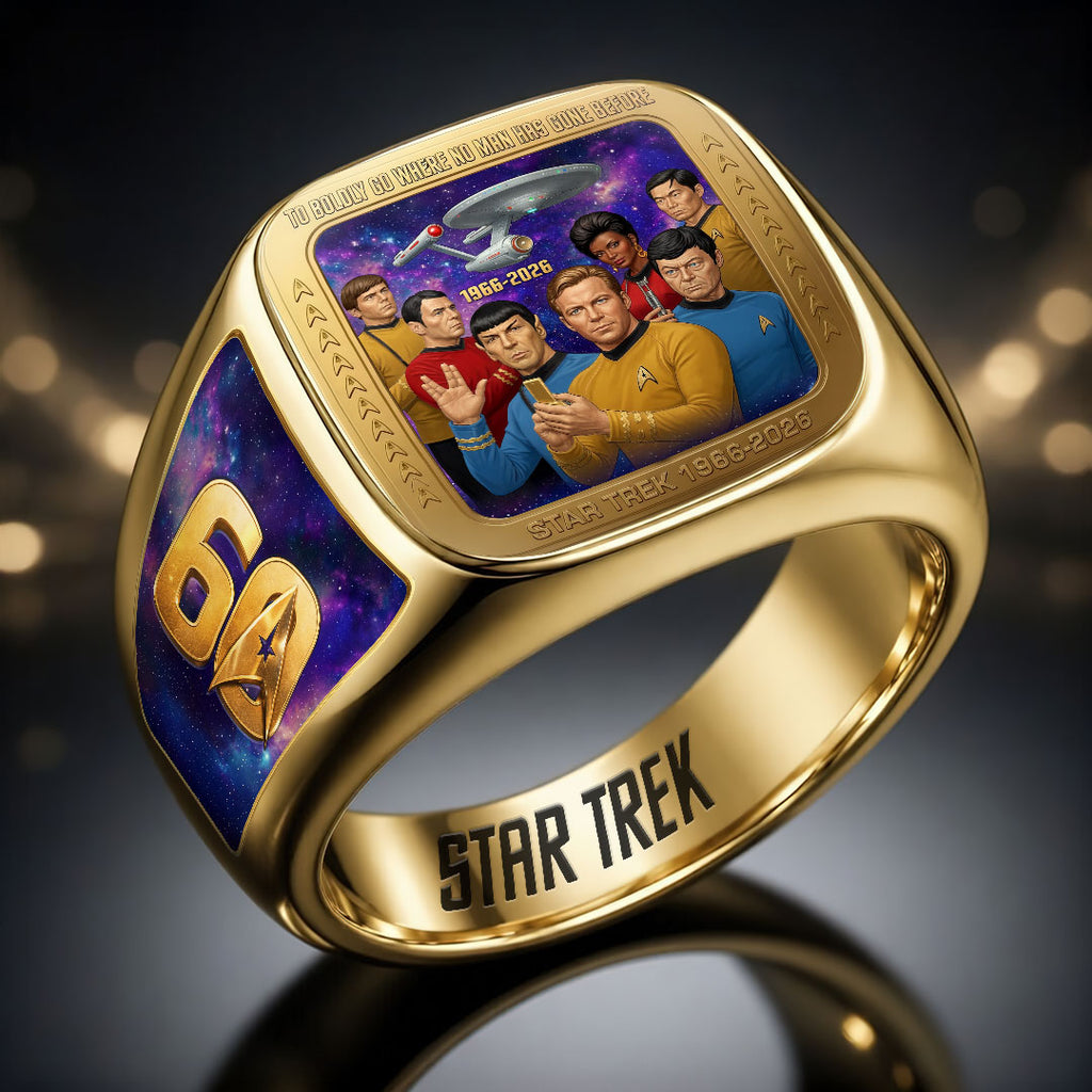 Star Trek 60th Anniversary 3D Engraved Ring – HOATT19783