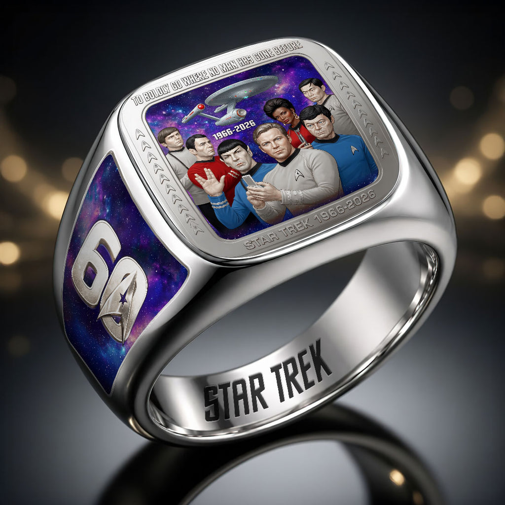Star Trek 60th Anniversary 3D Engraved Ring – HOATT19783
