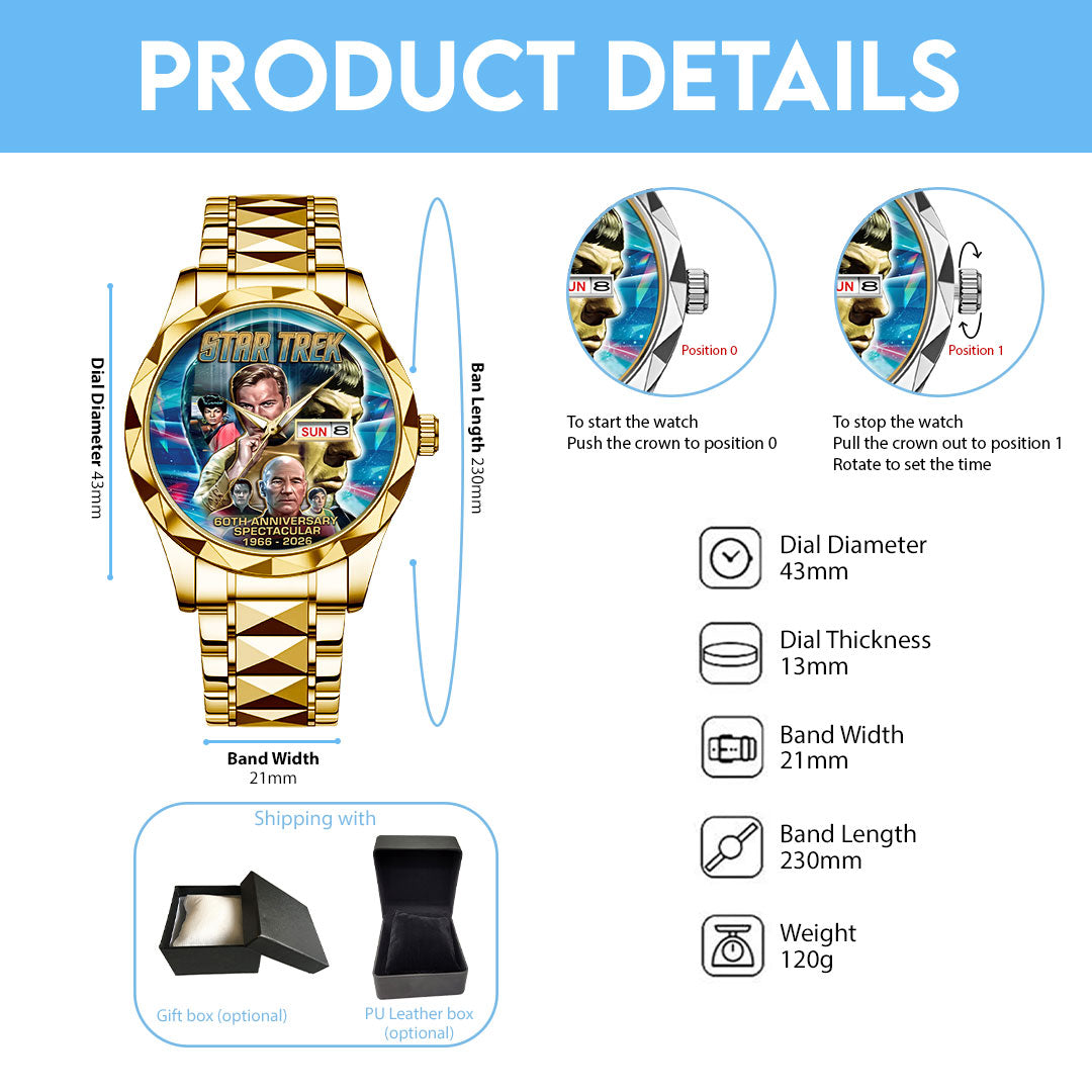Star Trek 60th Anniversary Alloy Luxury Quartz Watch – TMTHU7849