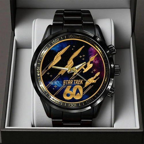 Star Trek 60th Anniversary Black Stainless Steel Watch – TMTHU9051
