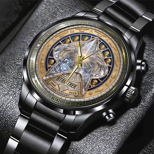 Star Trek 60th Anniversary Black Stainless Steel Watch – TMTHU7680
