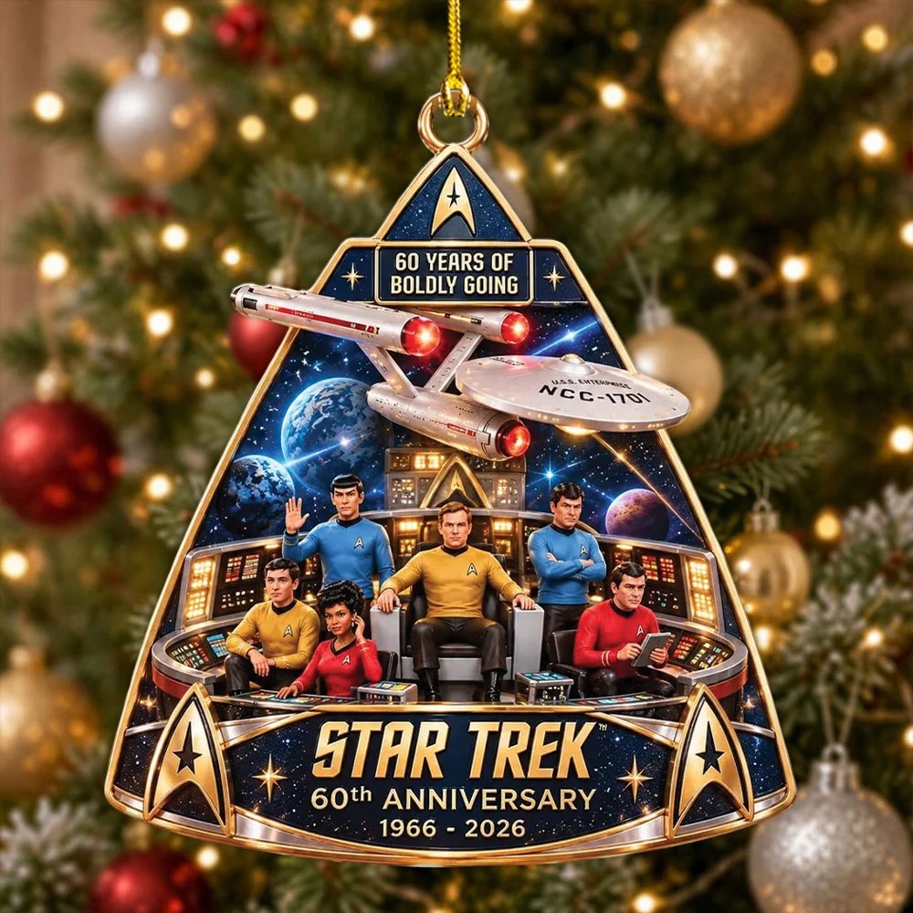 Star Trek 60th Anniversary Custom Shape 2-side Printed Acrylic Ornament – MAITM15281