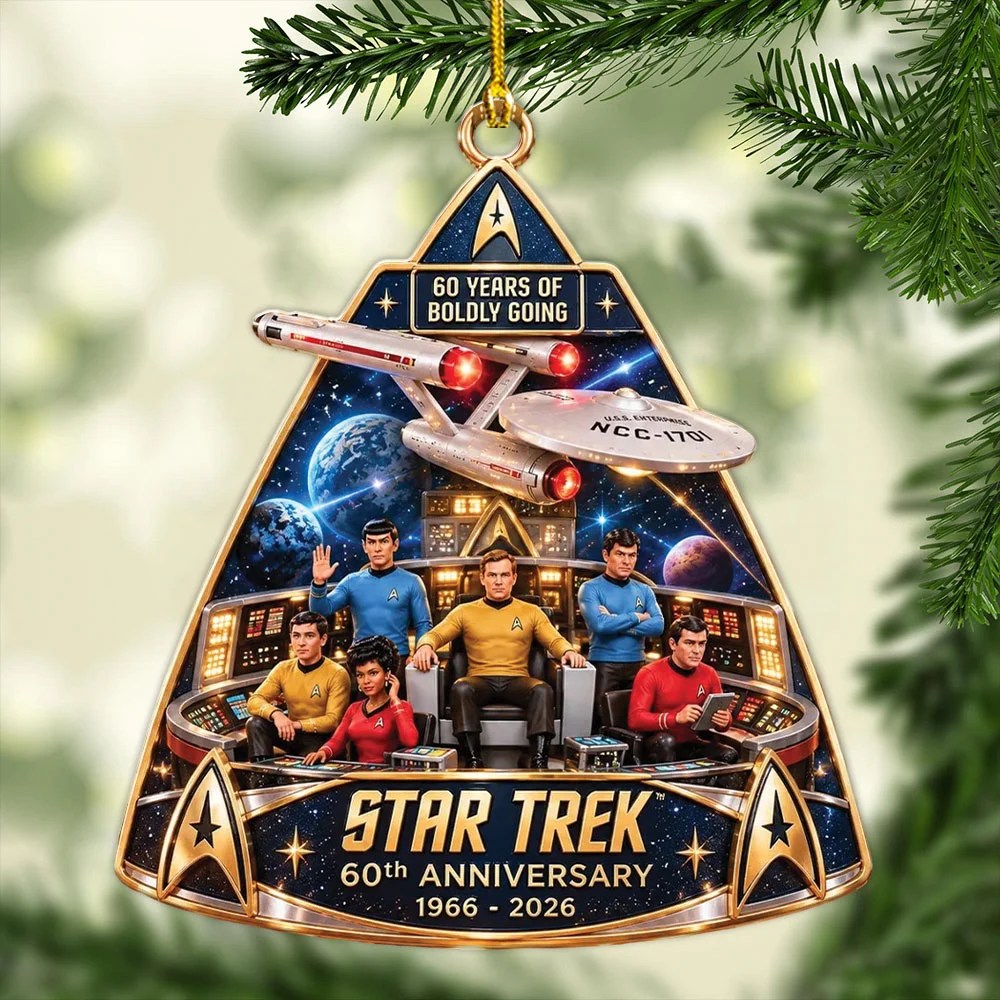 Star Trek 60th Anniversary Custom Shape 2-side Printed Acrylic Ornament – MAITM15281