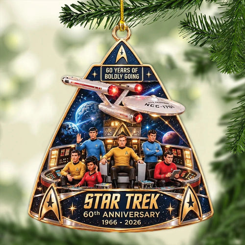 Star Trek 60th Anniversary Custom Shape 2-side Printed Acrylic Ornament – MAITM15281