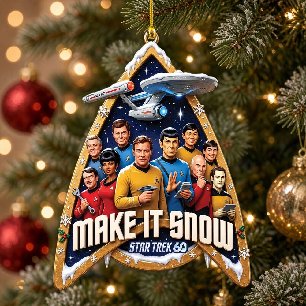 Star Trek 60th Anniversary Custom Shape 2-side Printed Acrylic Ornament – MAITM15331