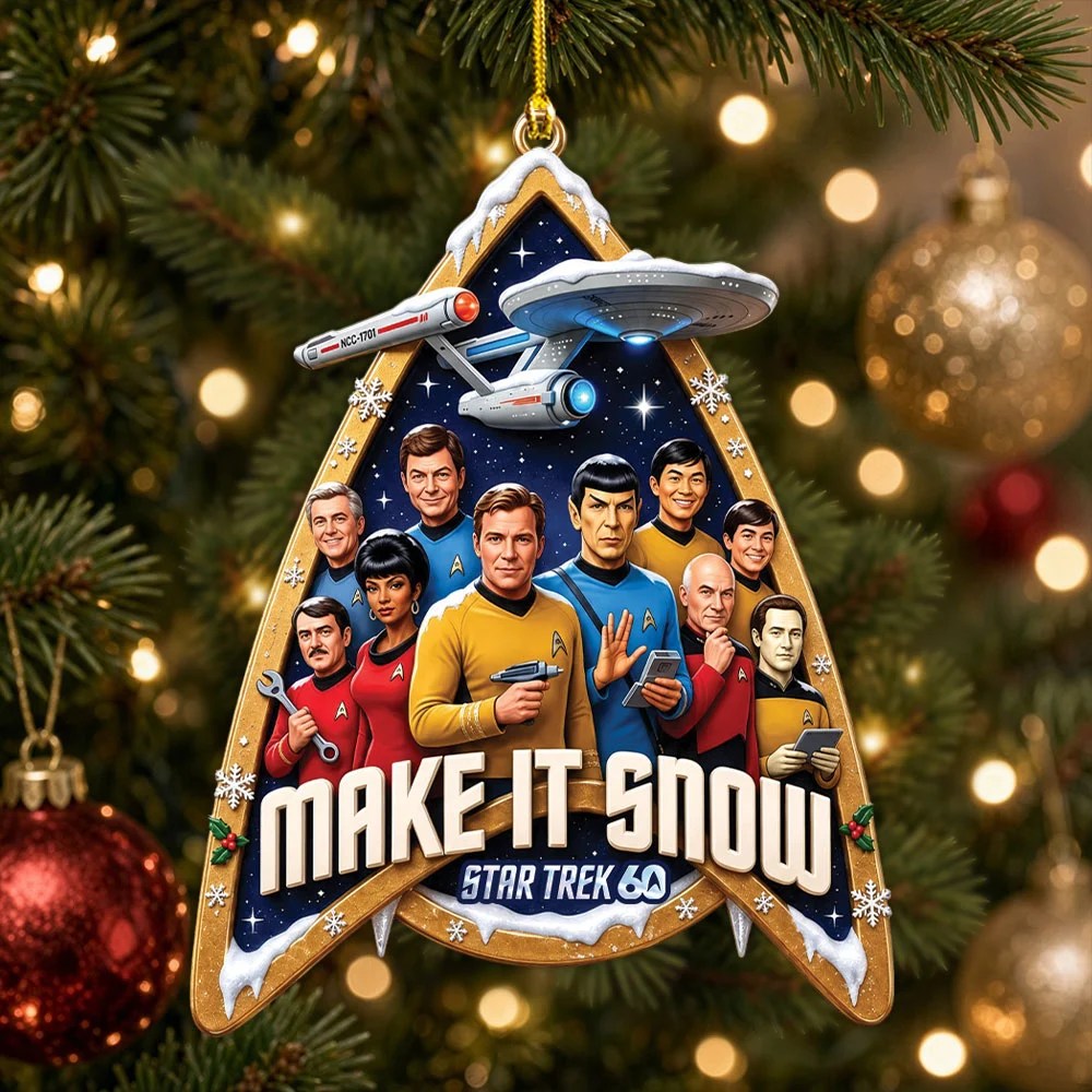 Star Trek 60th Anniversary Custom Shape 2-side Printed Acrylic Ornament – MAITM15331