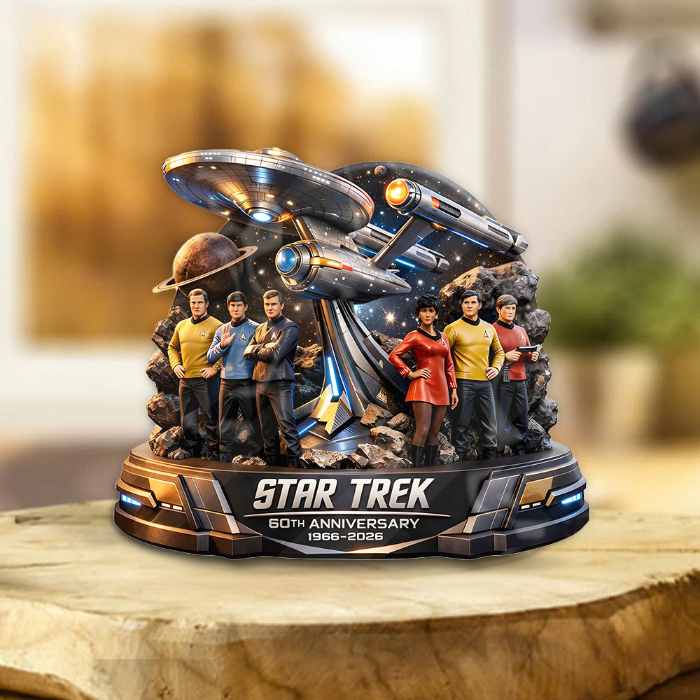 Star Trek 60th Anniversary Custom Shape Acrylic Plaque – TANTN20595