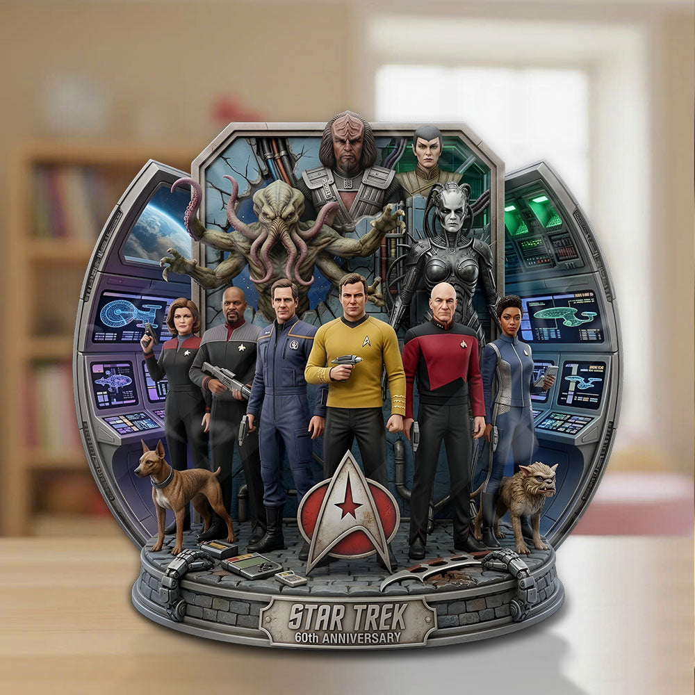 Star Trek 60th Anniversary Custom Shape Acrylic Plaque – TMTHU4546