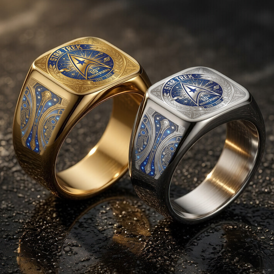Star Trek 60th Anniversary 3D Engraved Ring – TANTN23247