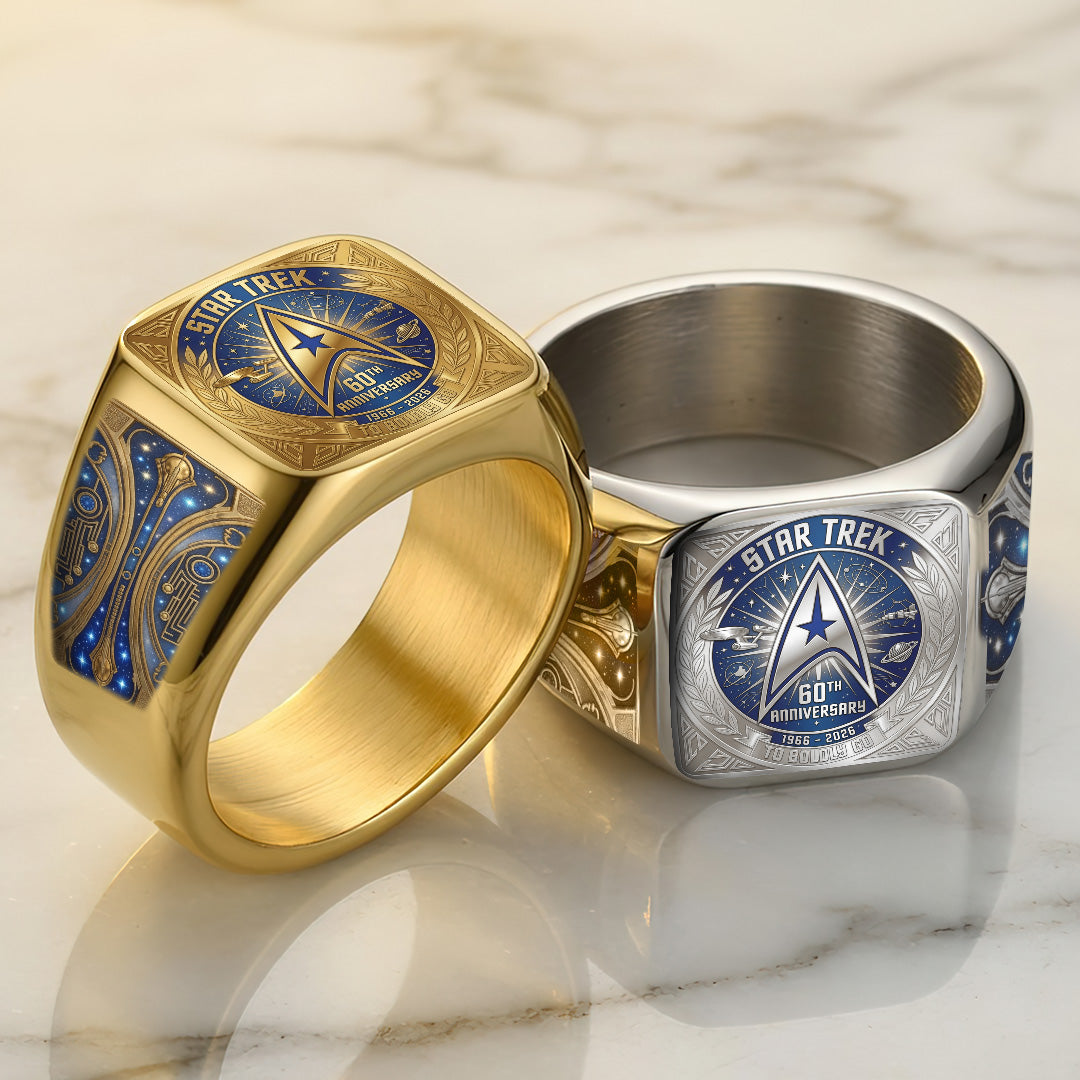 Star Trek 60th Anniversary 3D Engraved Ring – TANTN23247