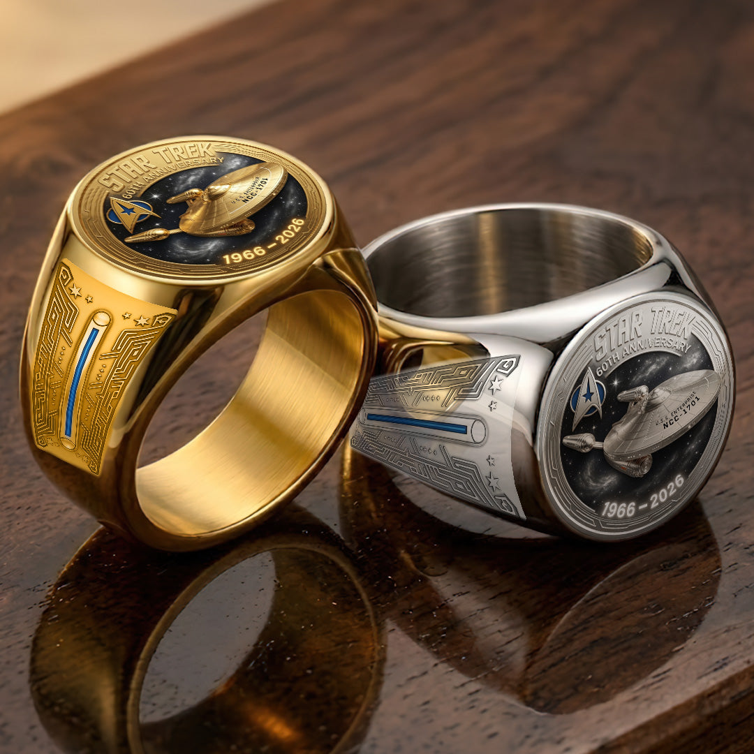 Star Trek 60th Anniversary 3D Engraved Ring – TANTN23248