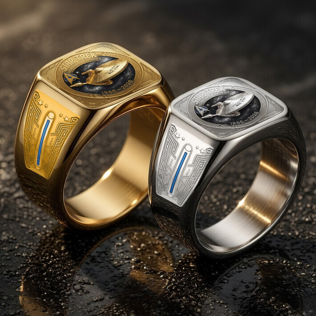 Star Trek 60th Anniversary 3D Engraved Ring – TANTN23248