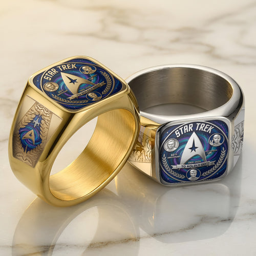 Star Trek 60th Anniversary 3D Engraved Ring – TANTN23388