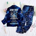 Star Trek 60th Anniversary Satin Pajama Set with Piping – TMTHU7800