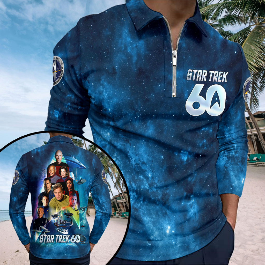 Star Trek 60th Anniversary Zip Polo Shirt – HOATT16329