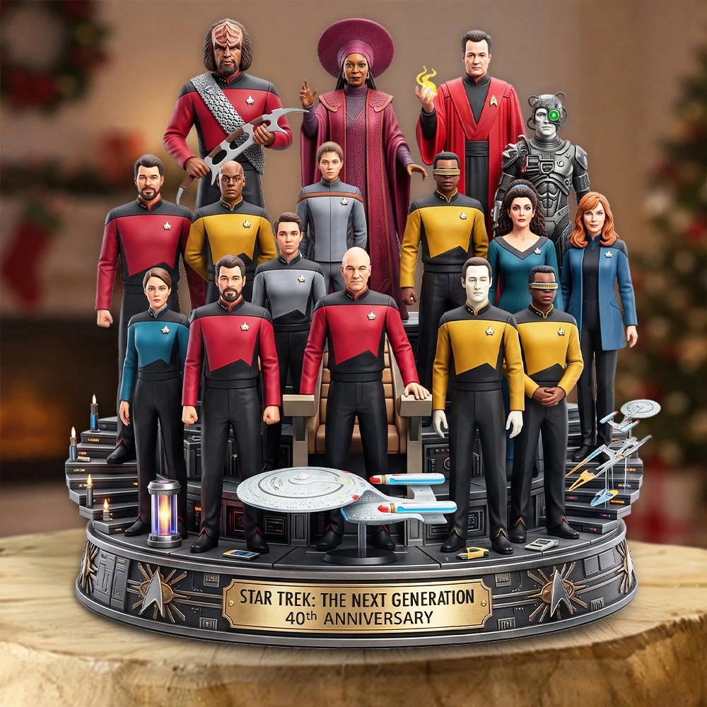 Star Trek: The Next Generation 40th Anniversary 2027 Custom Shape Acrylic Plaque – TMTHU10052