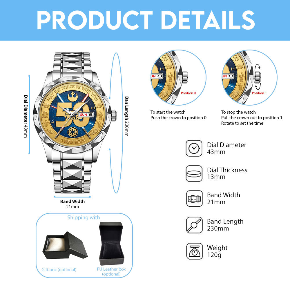 Star Wars 50th Anniversary 2027 Alloy Luxury Quartz Watch – TMTHU5395