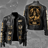 Star Wars 50th Anniversary 2027 Motorcycle Leather Jacket – TMTHU5557
