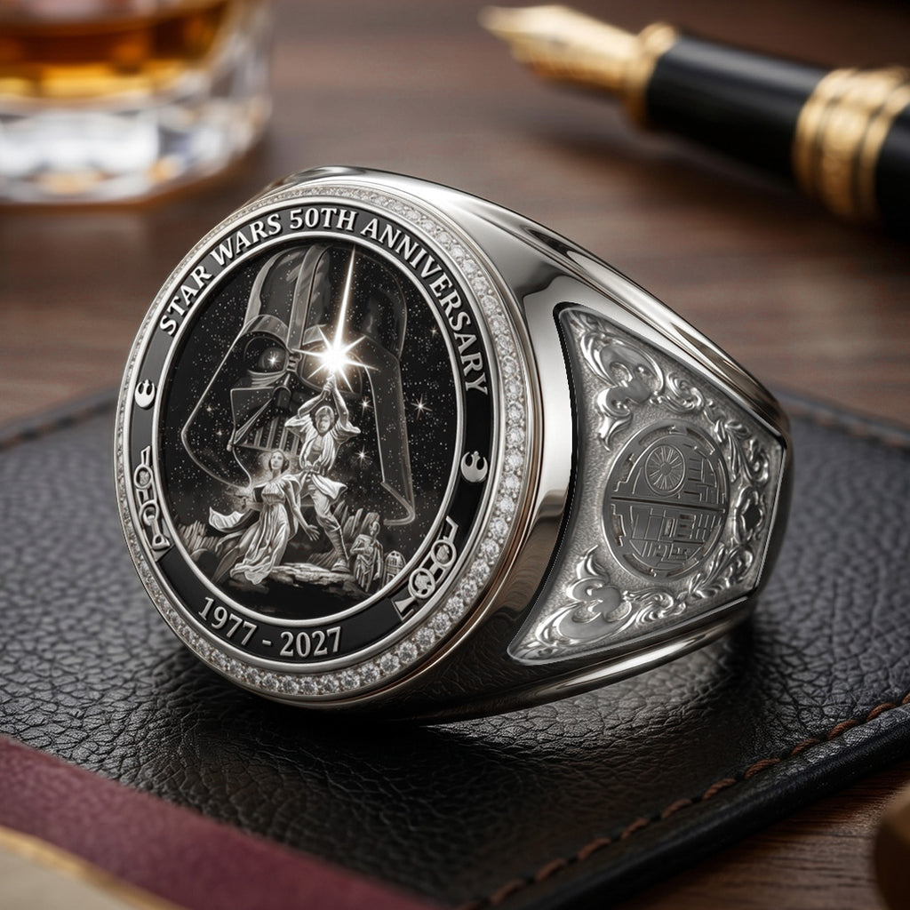 Star Wars 50th Anniversary 3D Engraved Ring – TMTHU7458