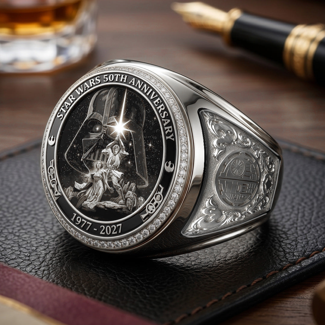Star Wars 50th Anniversary 3D Engraved Ring – TMTHU7458