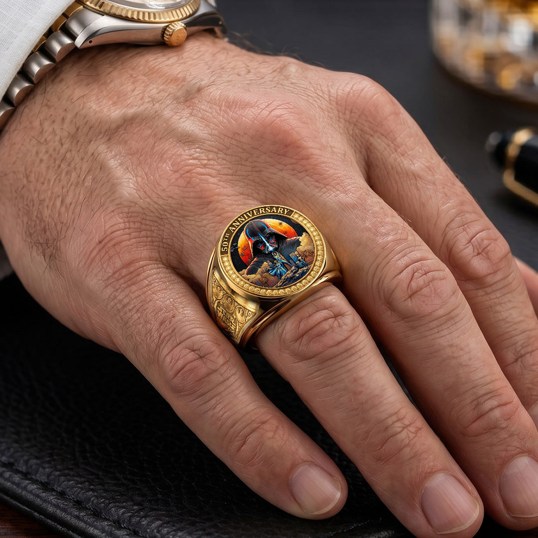 Star Wars 50th Anniversary 3D Engraved Ring – TMTHU7689