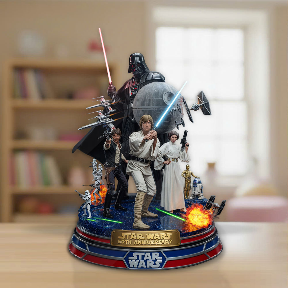 Star Wars 50th Anniversary Custom Shape Acrylic Plaque – TMTHU5506