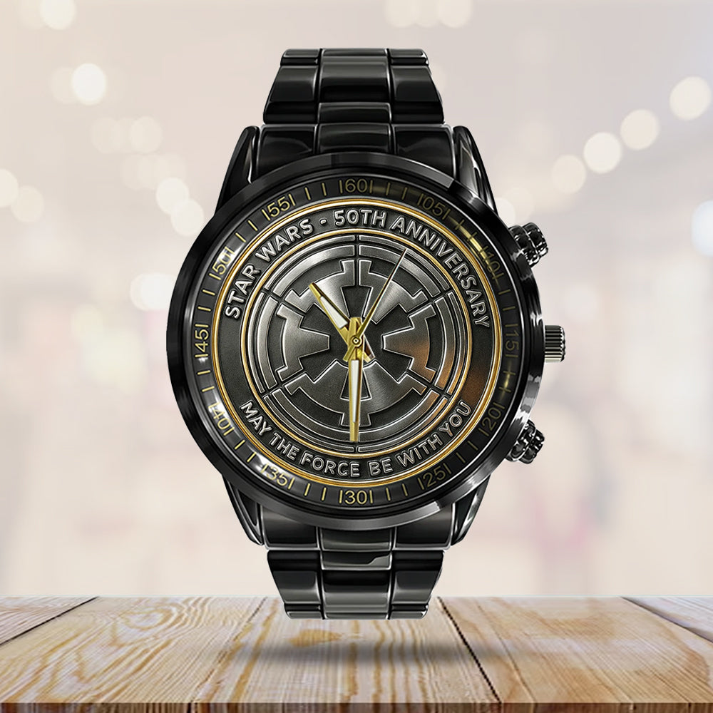 Star Wars 50th Anniversary Black Stainless Steel Watch – TMTHU2200