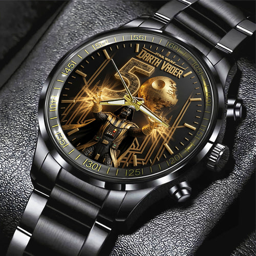 Star Wars 50th Anniversary Black Stainless Steel Watch – TMTHU6795