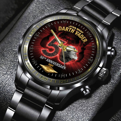 Star Wars 50th Anniversary Black Stainless Steel Watch – TMTHU6851