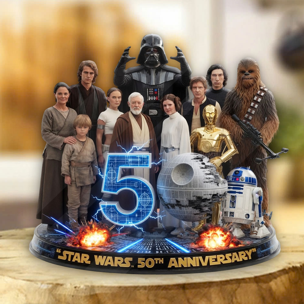 Star Wars 50th Anniversary Custom Shape Acrylic Plaque – TMTHU5921