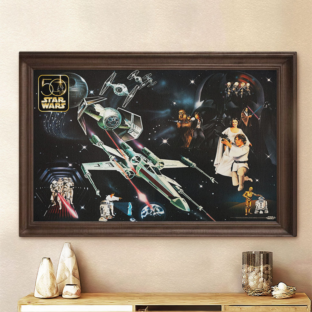 Star Wars 50th Anniversary Rectangle Canvas With Inner Frame – TMTHU7271