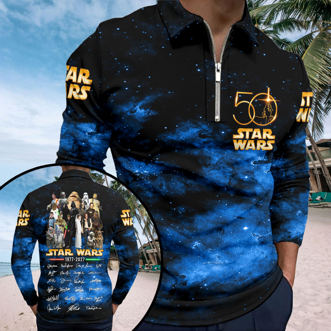 Star Wars 50th Anniversary Zip Polo Shirt – HOATT17577