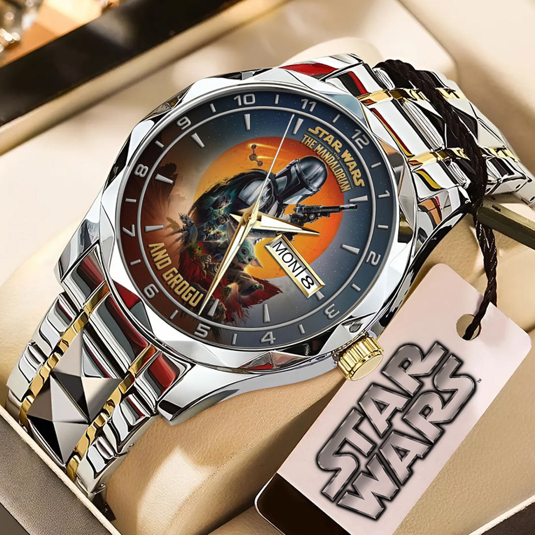 Star Wars: The Mandalorian and Grogu Alloy Luxury Quartz Watch – TMTHU6678