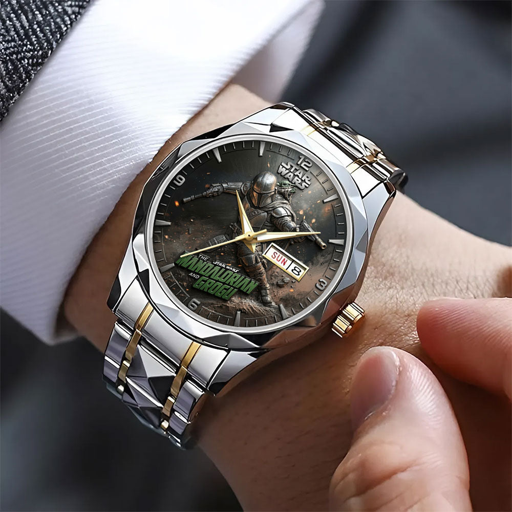 Star Wars: The Mandalorian and Grogu Alloy Luxury Quartz Watch – TMTHU6679