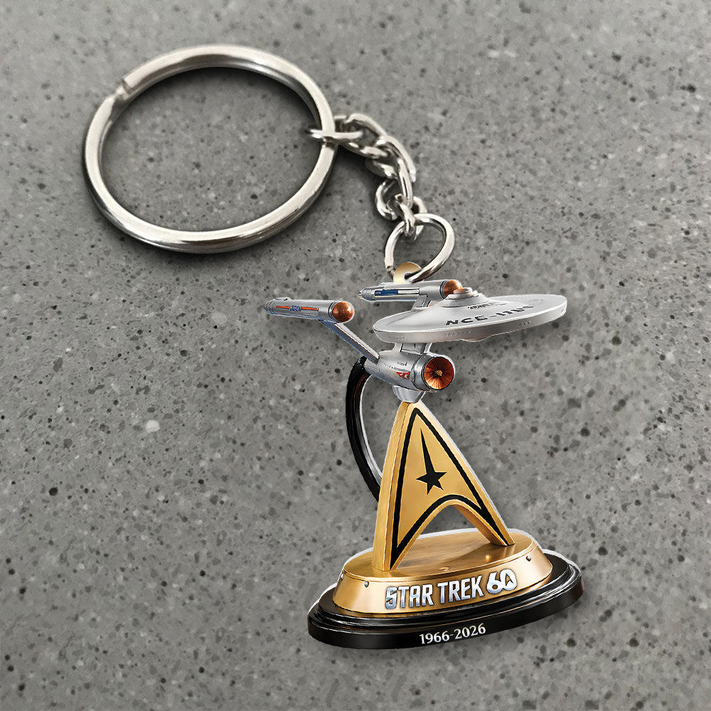 Star Trek 60th Anniversary Custom Shape 2-sided Keychain – MAITM15117