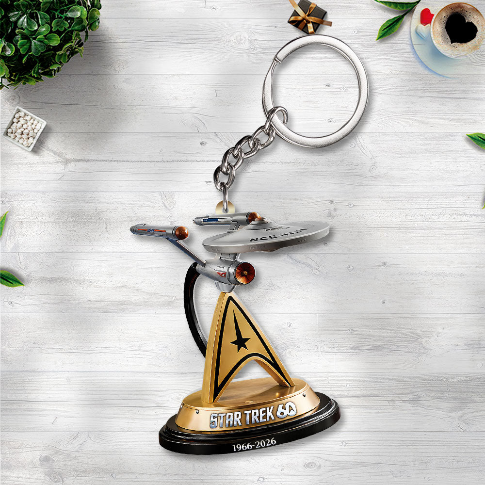 Star Trek 60th Anniversary Custom Shape 2-sided Keychain – MAITM15117
