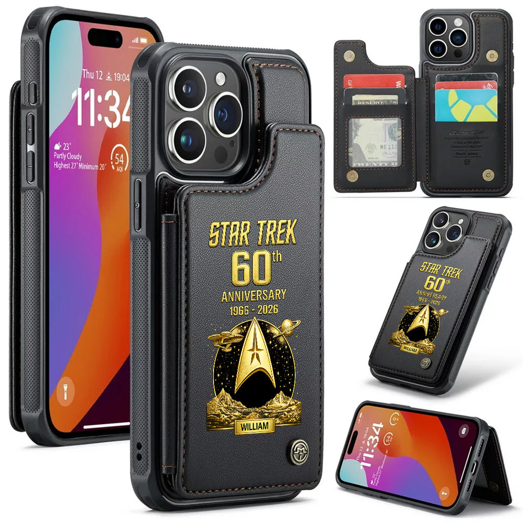 Personalized Star Trek 60th Anniversary Leather Wallet Phone Case – VANDH4009
