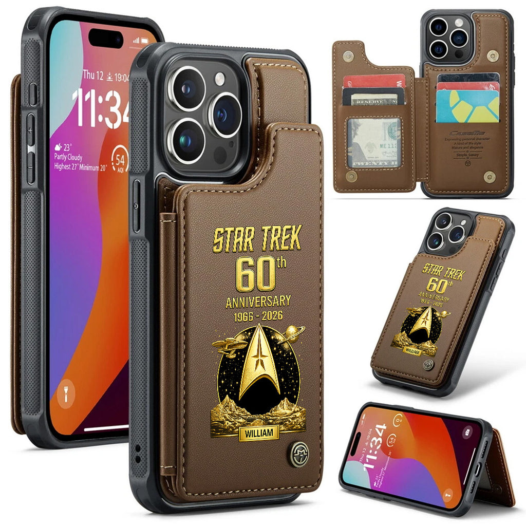 Personalized Star Trek 60th Anniversary Leather Wallet Phone Case – VANDH4009