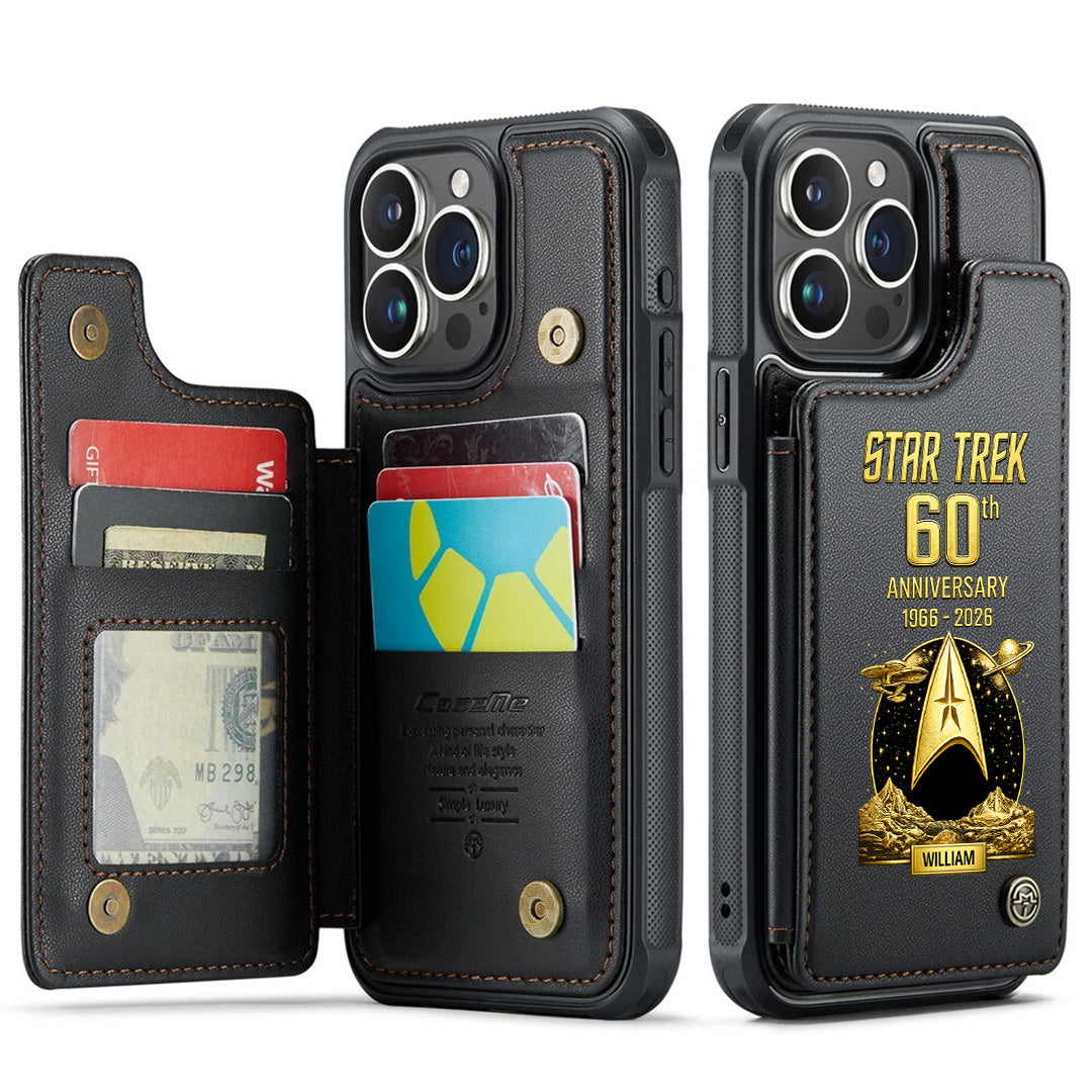 Personalized Star Trek 60th Anniversary Leather Wallet Phone Case – VANDH4009