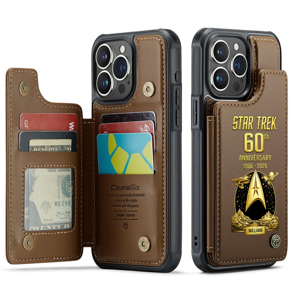 Personalized Star Trek 60th Anniversary Leather Wallet Phone Case – VANDH4009