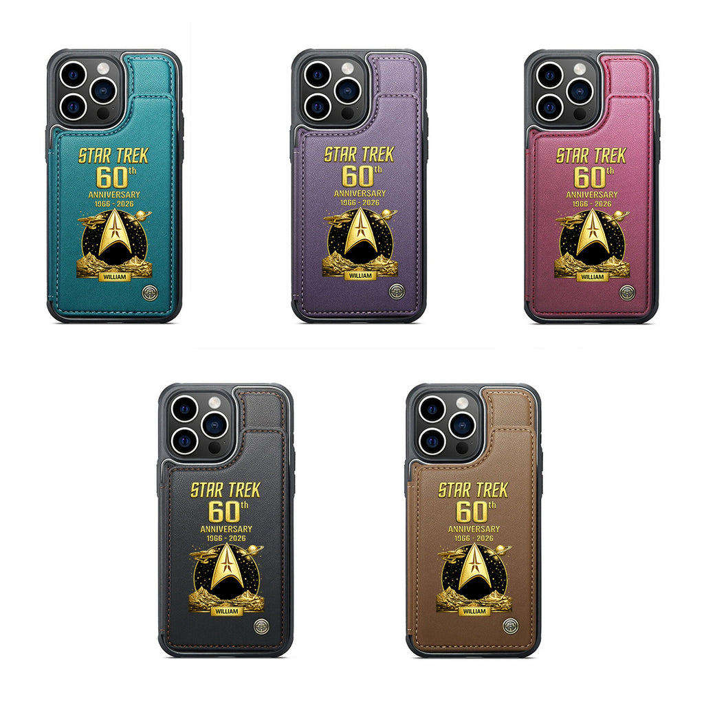 Personalized Star Trek 60th Anniversary Leather Wallet Phone Case – VANDH4009