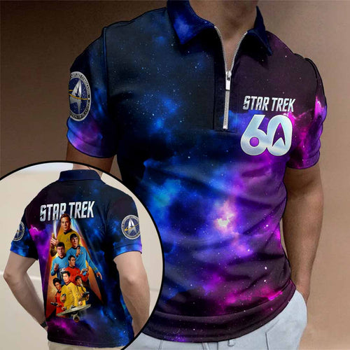 Star Trek 60th Anniversary Zip Polo Shirt – HOATT16727