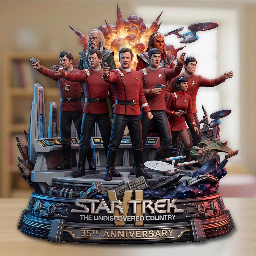 Star Trek VI: The Undiscovered Country 35th Anniversary Custom Shape Acrylic Plaque – TMTHU9314