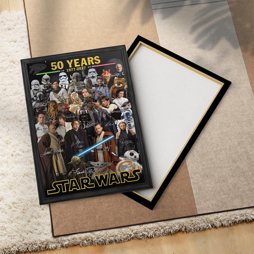 Star Wars 50th Anniversary Rectangle Canvas With Inner Frame – HOATT16721