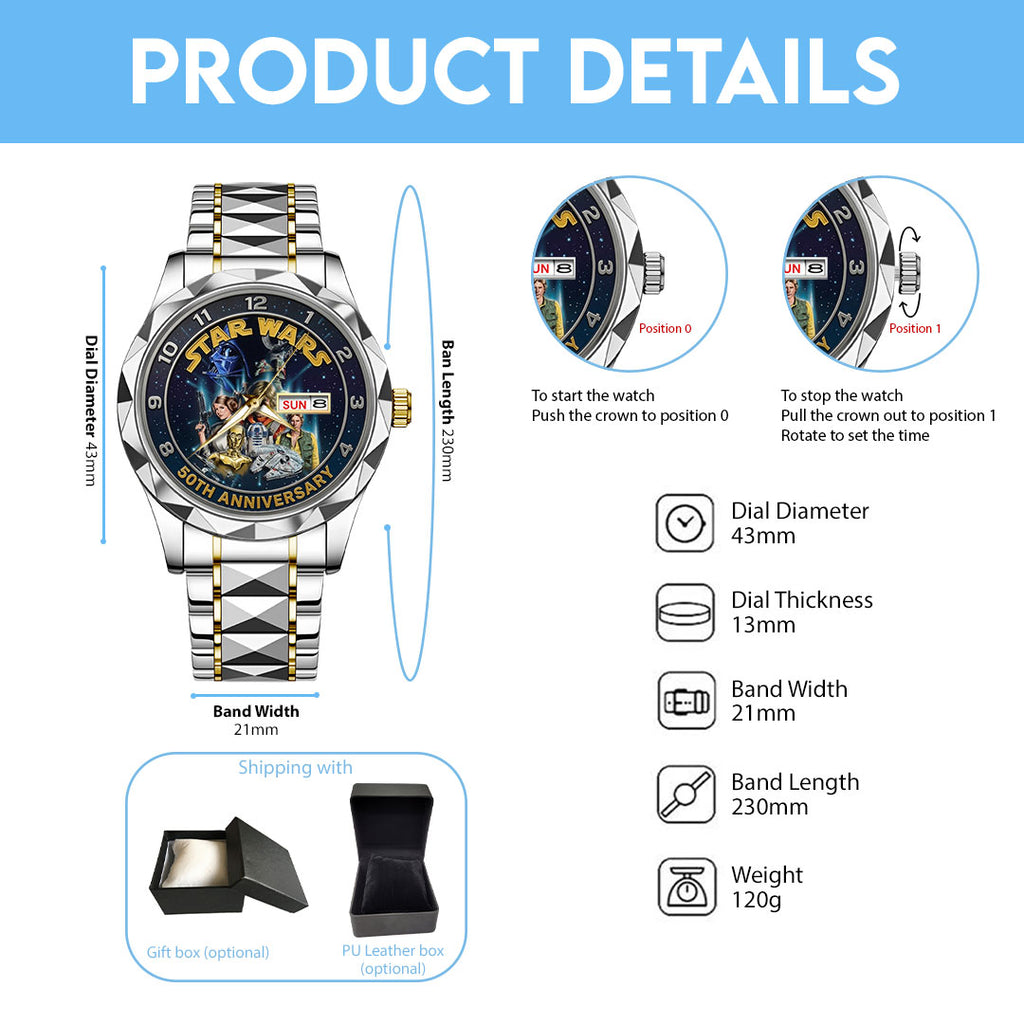 Star Wars 50th Anniversary Alloy Luxury Quartz Watch – TMTHU7124