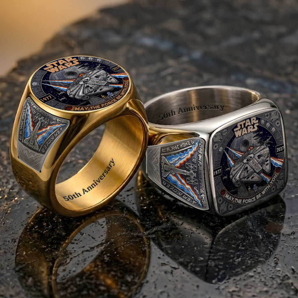 Star Wars 50th Anniversary 3D Engraved Ring – TANTN23244